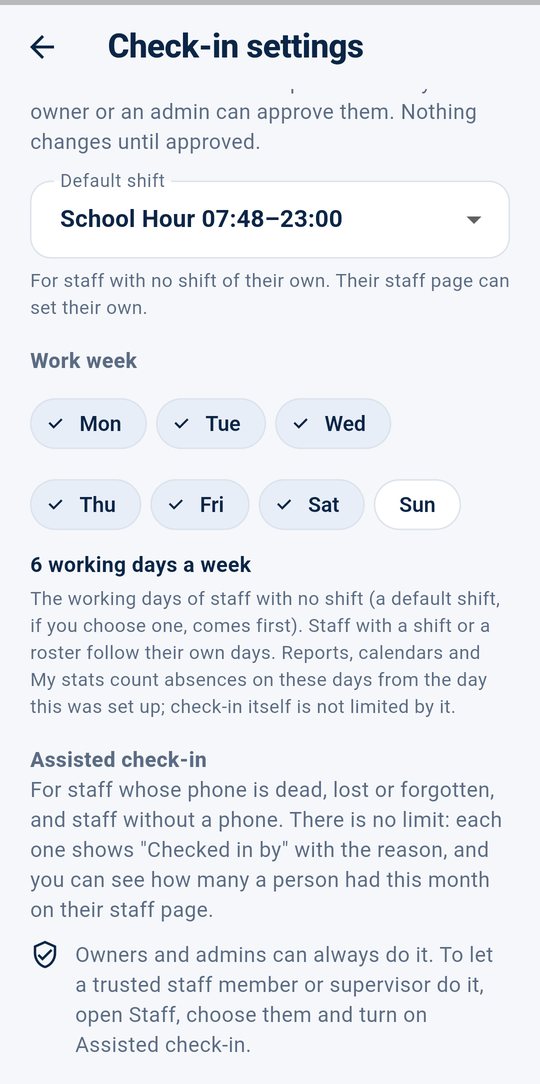 Assisted check-in explanation